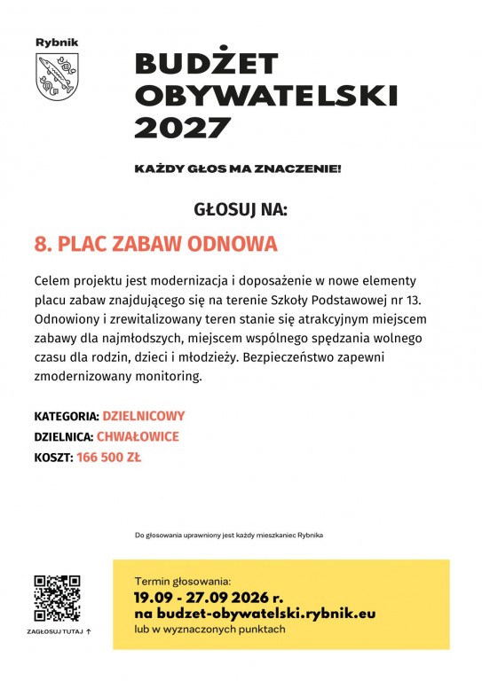 plakat Budżet obywatelski