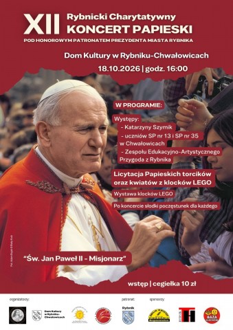 18.10.2026r. godz. 16.00 Dom Kultury w Rybniku - Chwałowicach